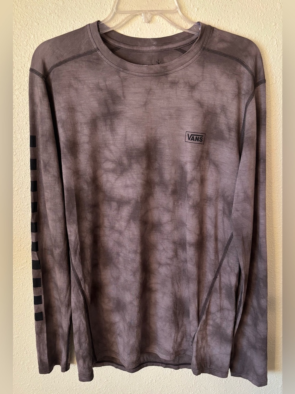 VANS X SMARTWOOL GRAY TIE DYE MERINO 150 BASELAYER TOP SIZE: Medium - Picture 3 of 6